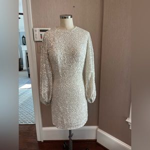 BHLDN cream sequined dress. In like new condition.
